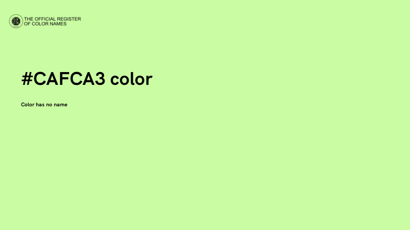 #CAFCA3 color image