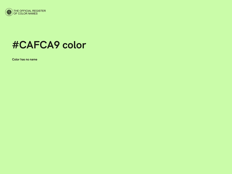 #CAFCA9 color image