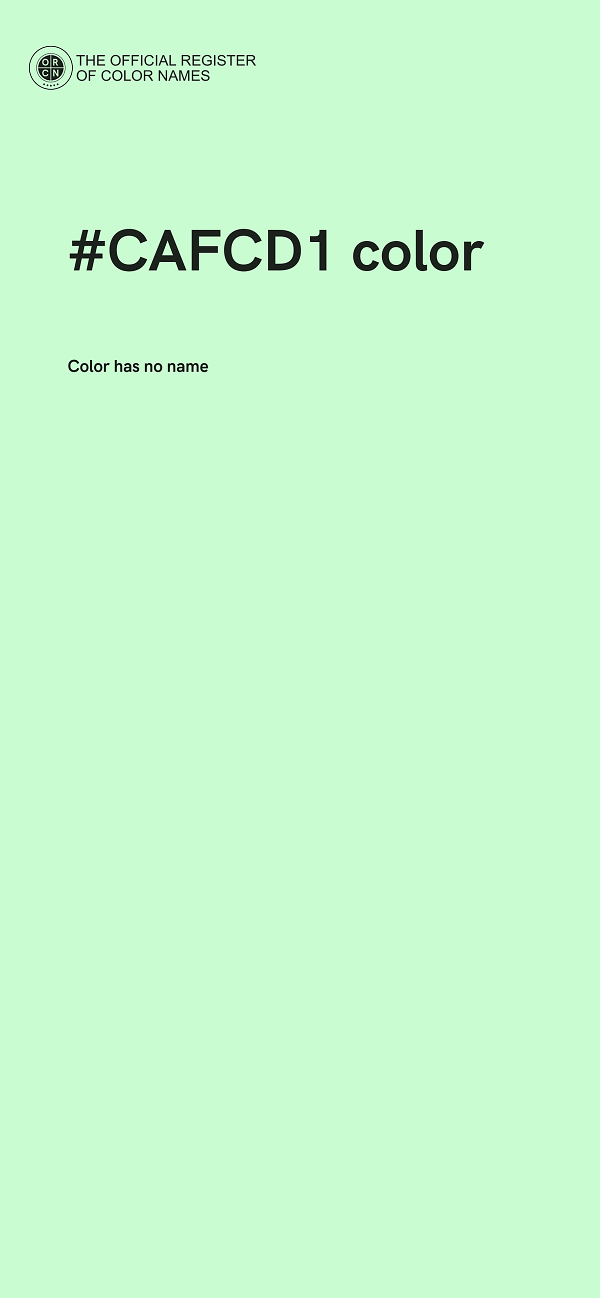 #CAFCD1 color image