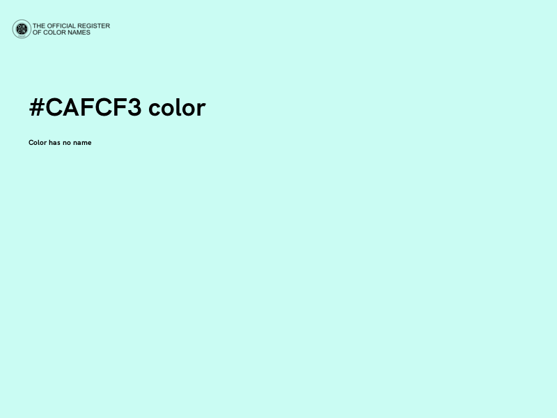 #CAFCF3 color image