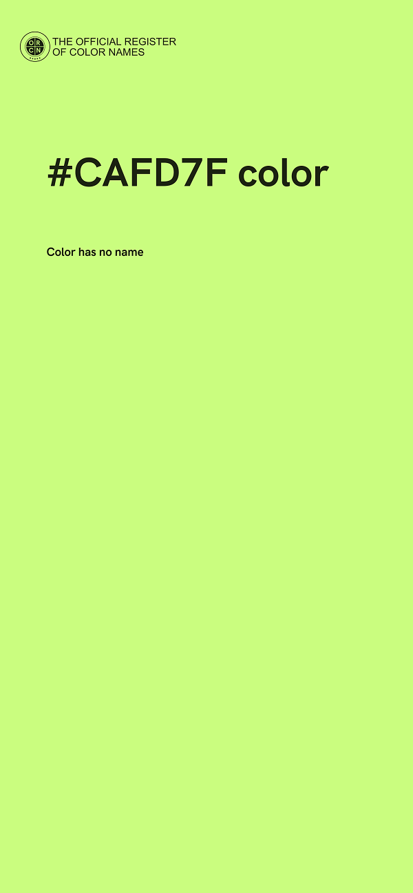 #CAFD7F color image