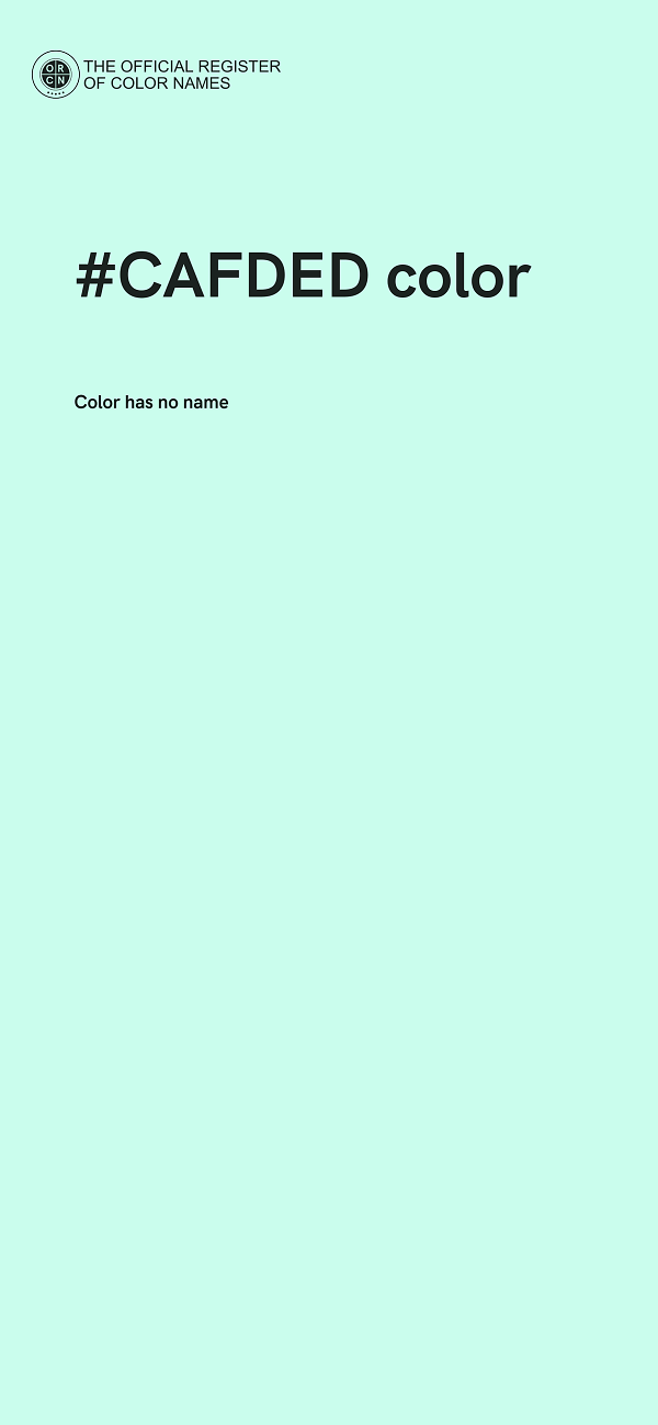 #CAFDED color image