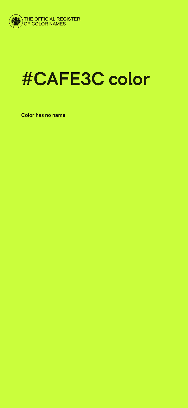 #CAFE3C color image