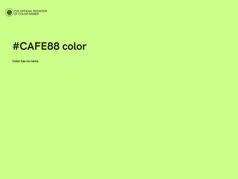 #CAFE88 color image