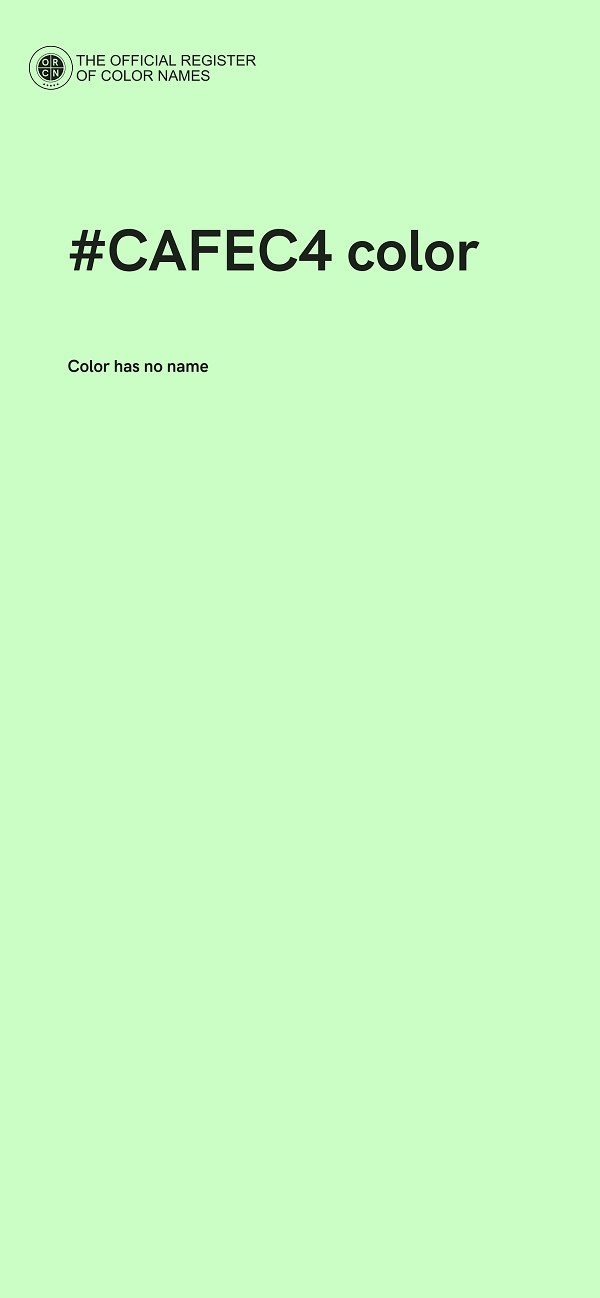 #CAFEC4 color image