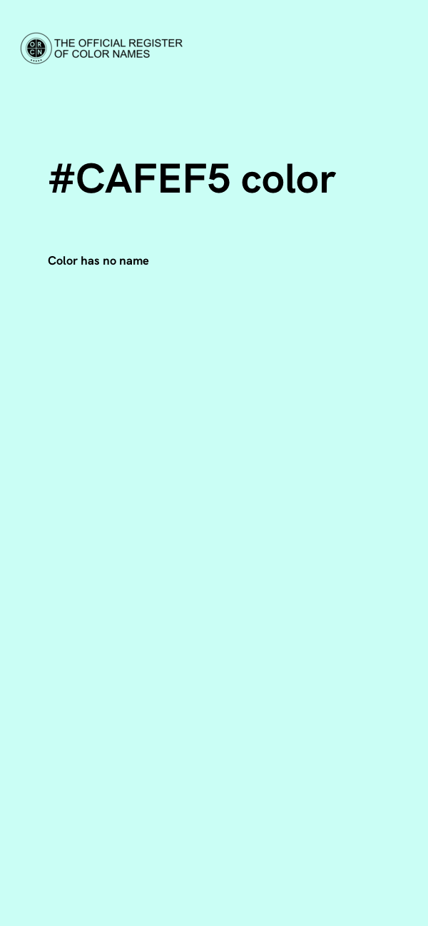 #CAFEF5 color image