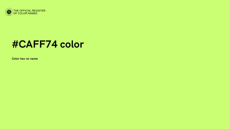 #CAFF74 color image