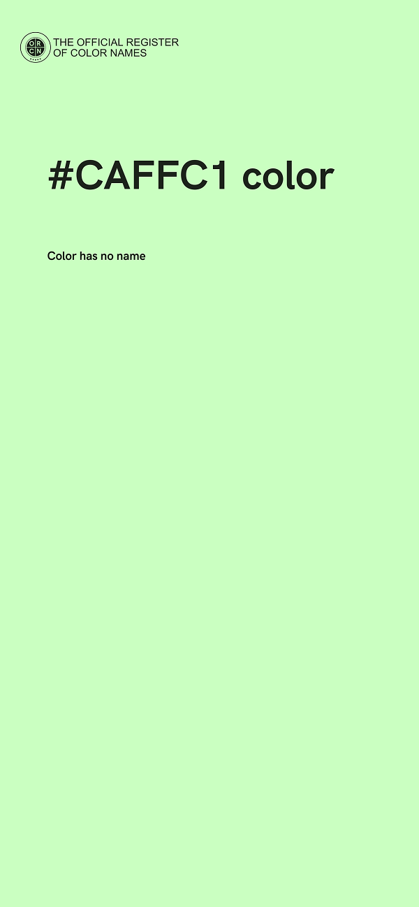 #CAFFC1 color image