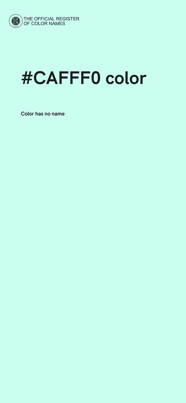 #CAFFF0 color image
