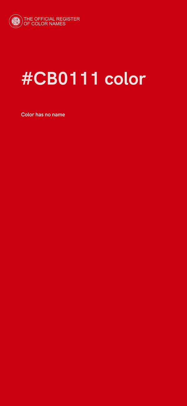 #CB0111 color image