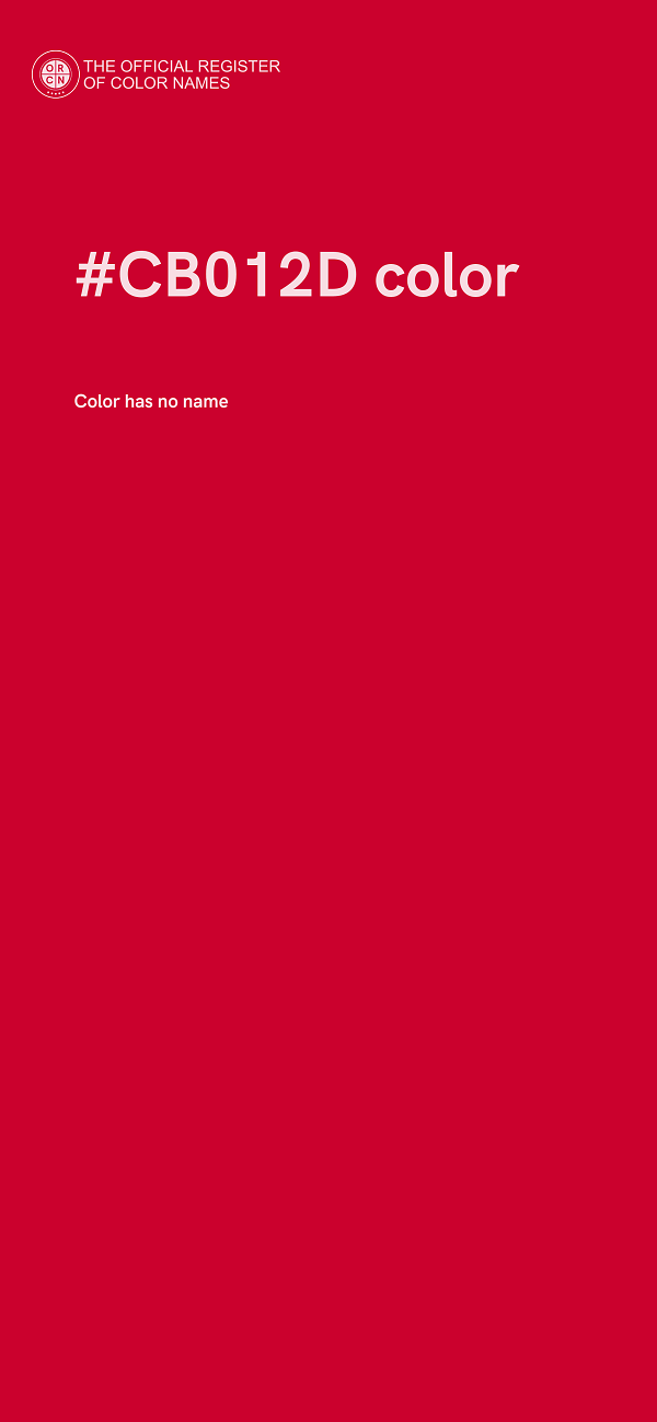 #CB012D color image