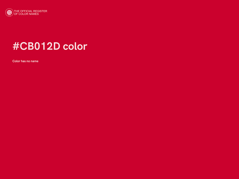 #CB012D color image