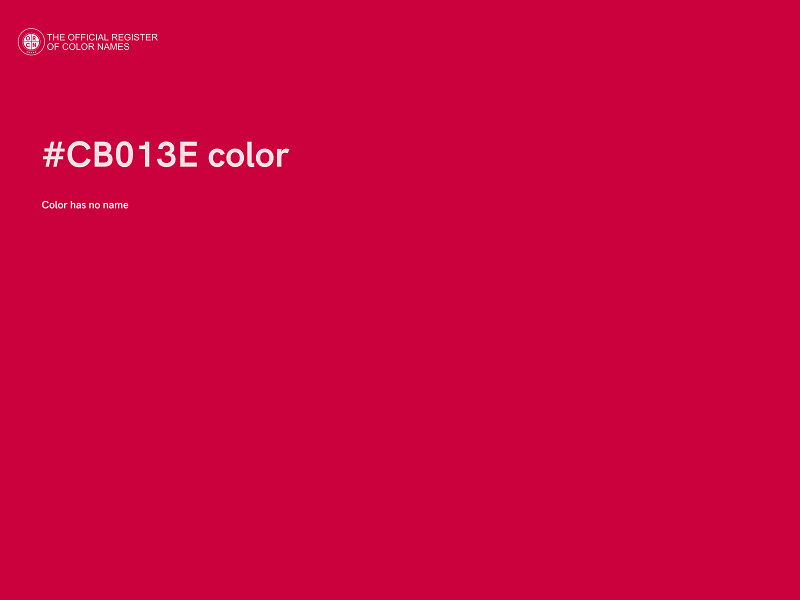 #CB013E color image