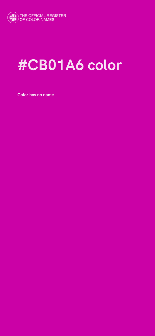 #CB01A6 color image