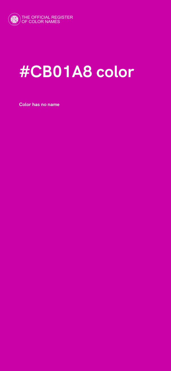 #CB01A8 color image