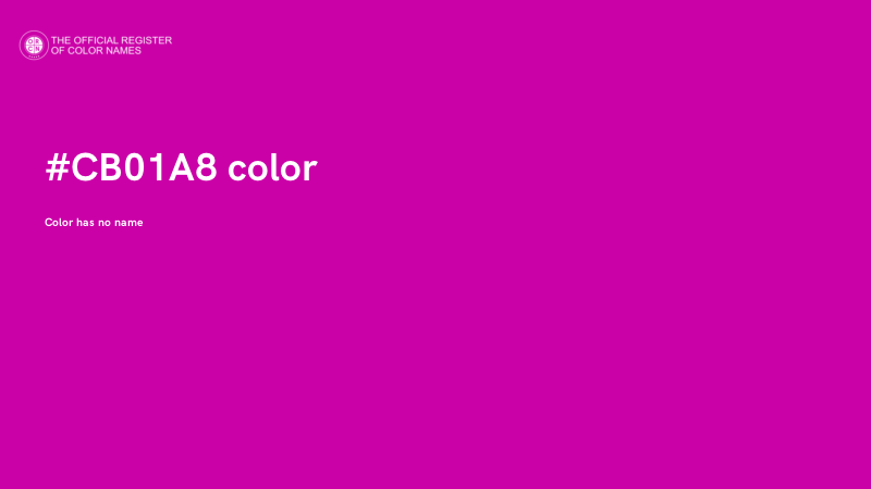 #CB01A8 color image