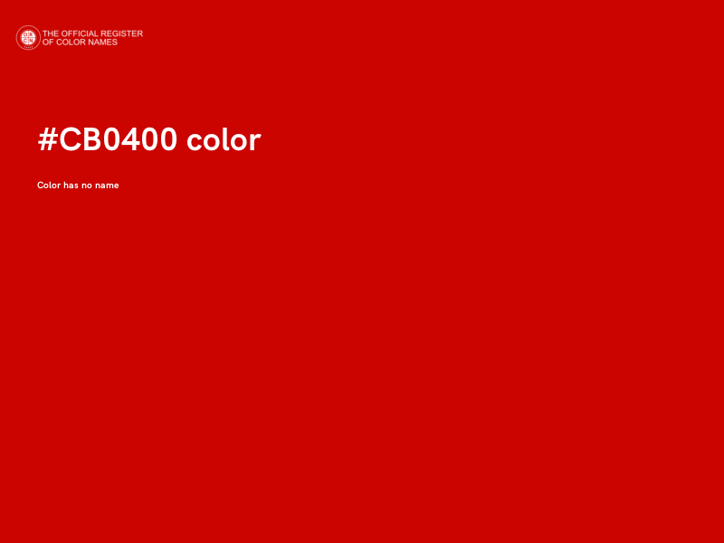 #CB0400 color image