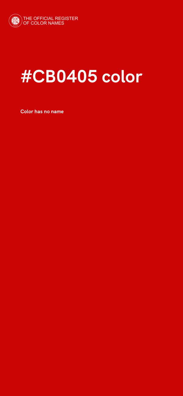 #CB0405 color image