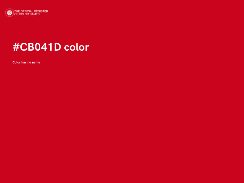#CB041D color image