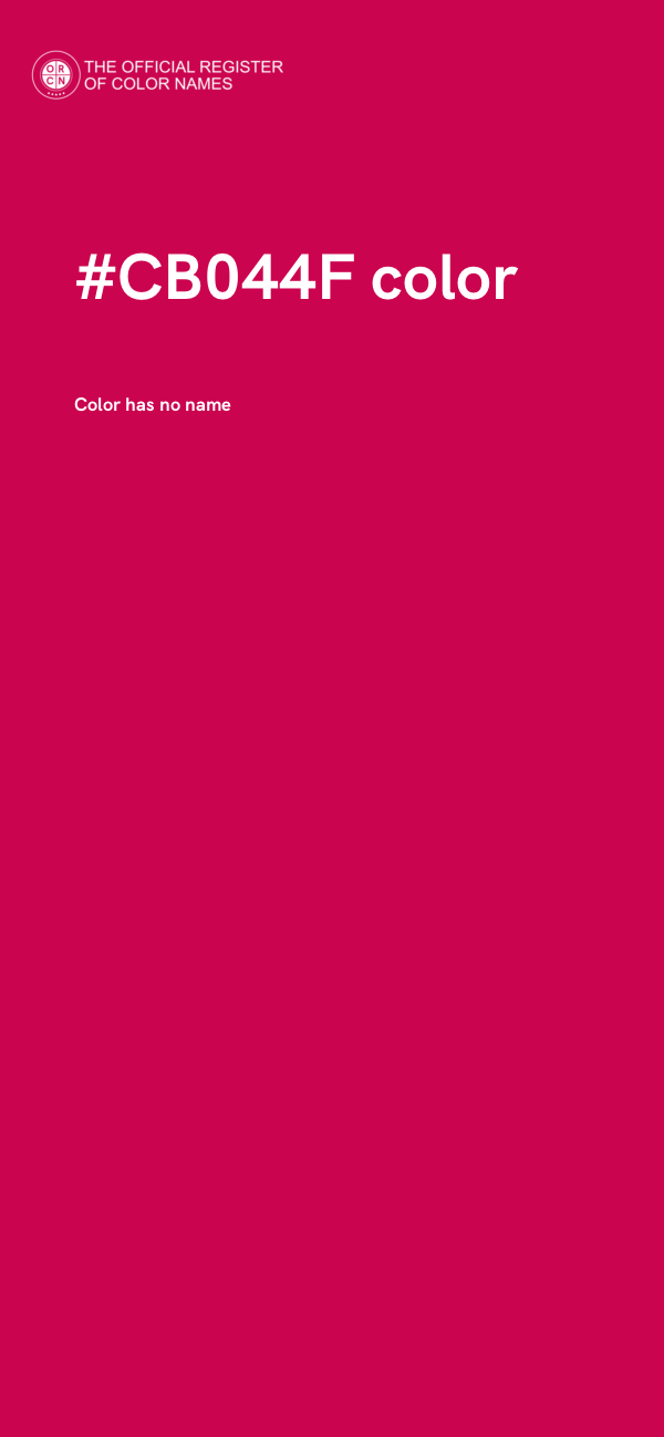 #CB044F color image