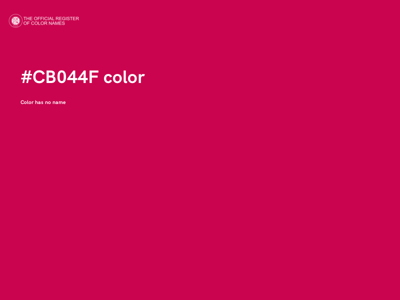 #CB044F color image