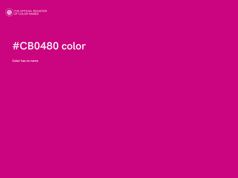 #CB0480 color image