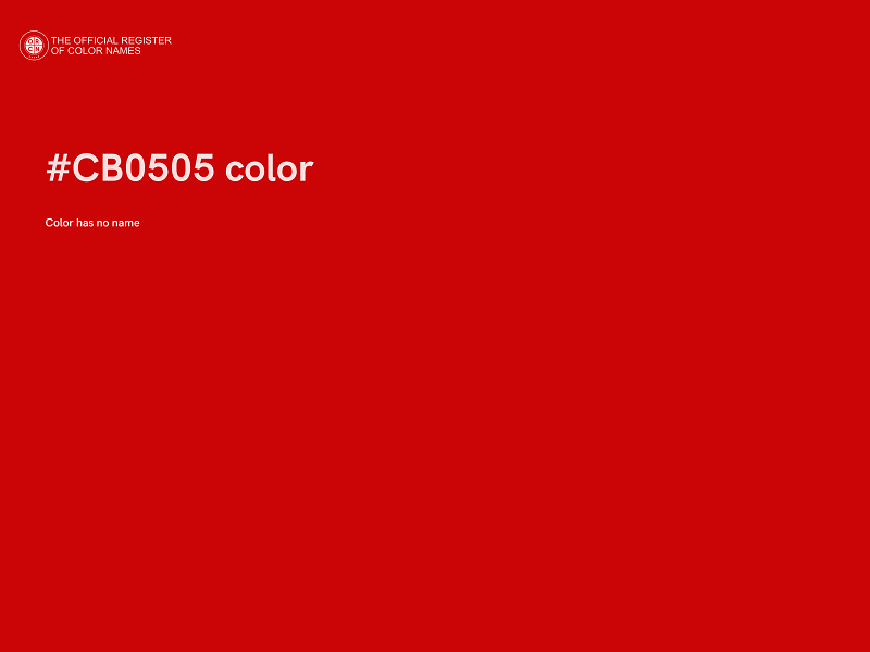 #CB0505 color image