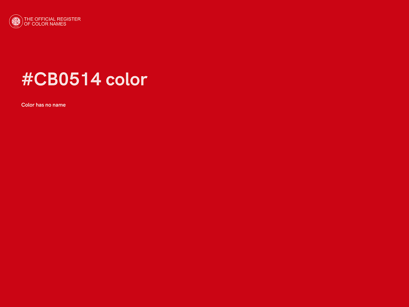 #CB0514 color image
