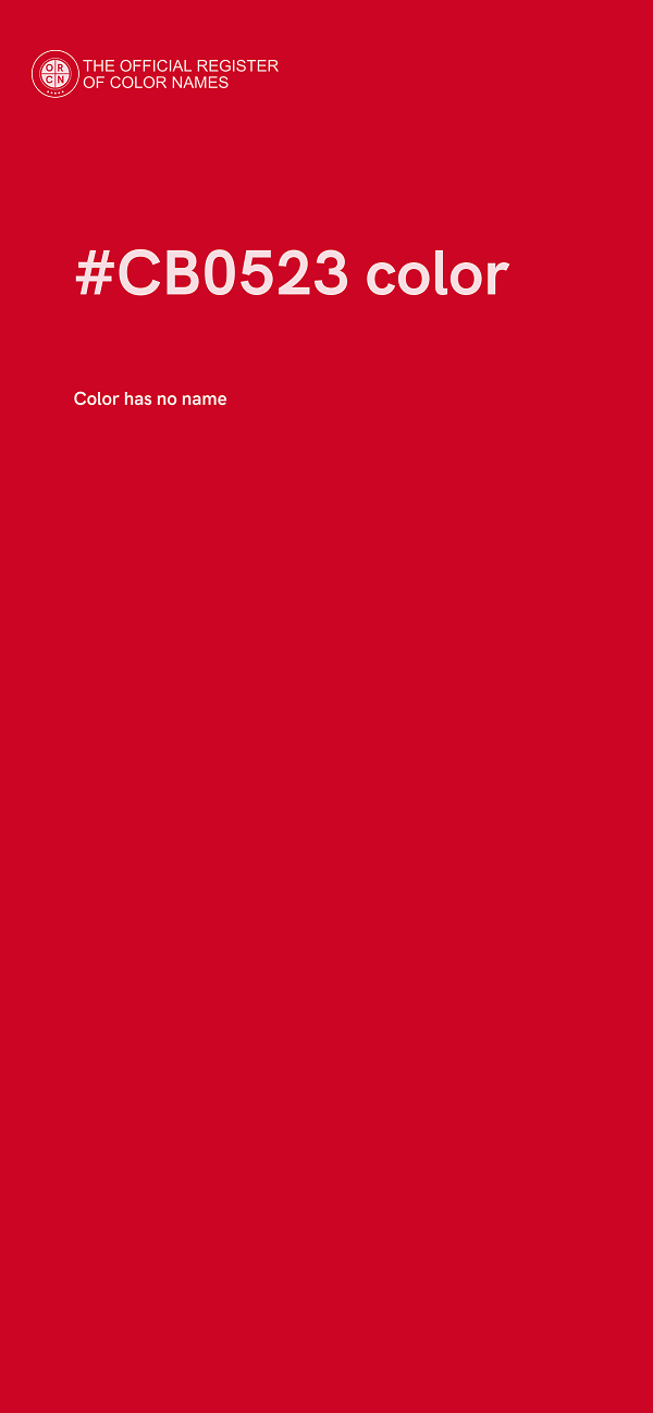#CB0523 color image
