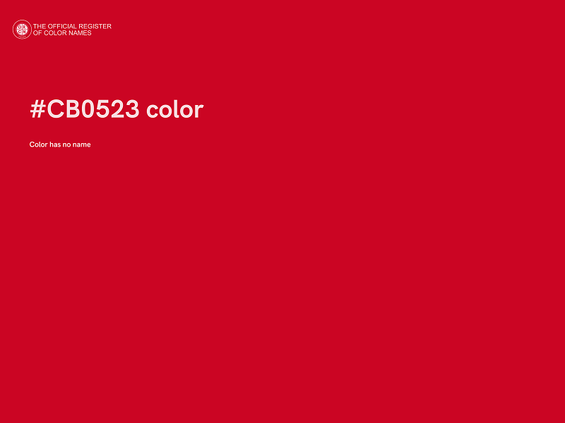 #CB0523 color image
