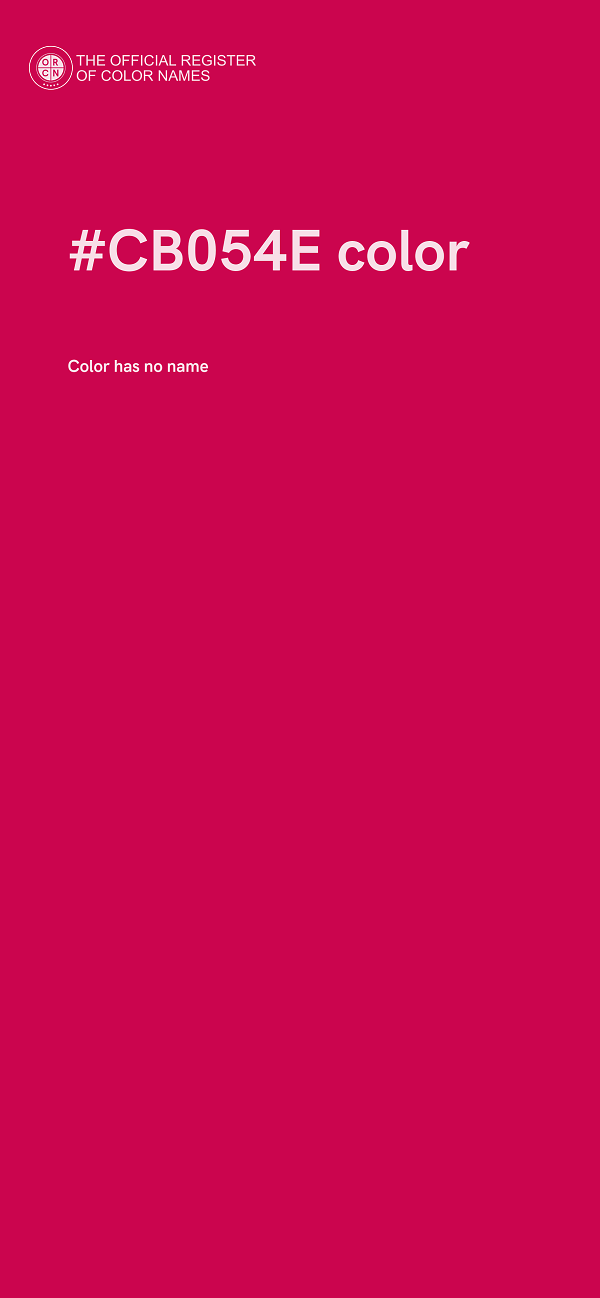 #CB054E color image