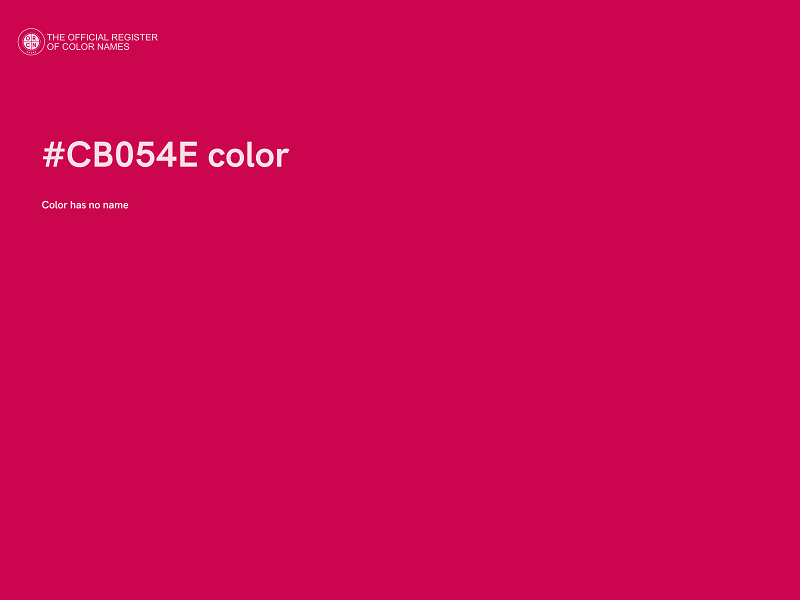 #CB054E color image