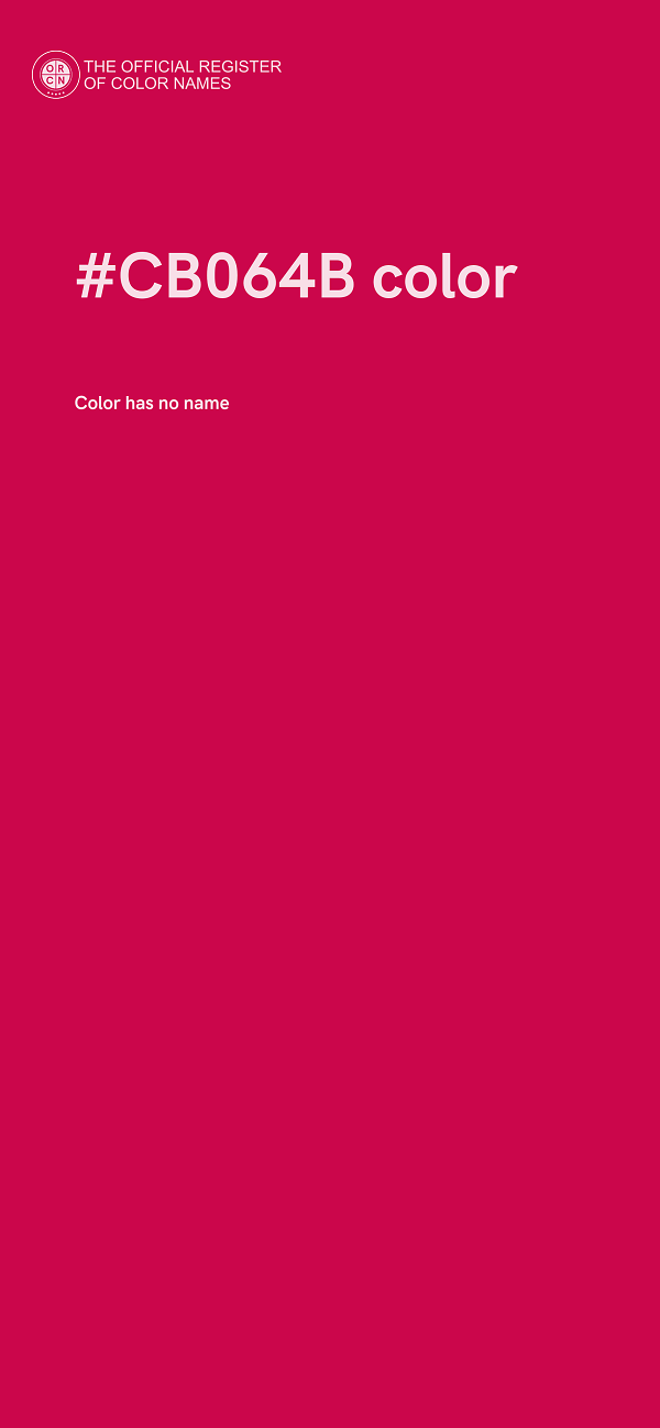 #CB064B color image