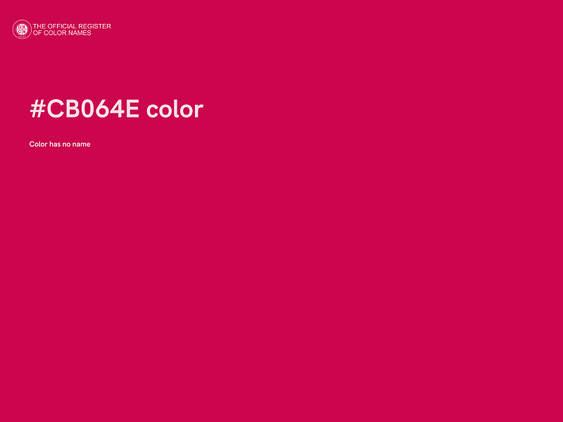 #CB064E color image