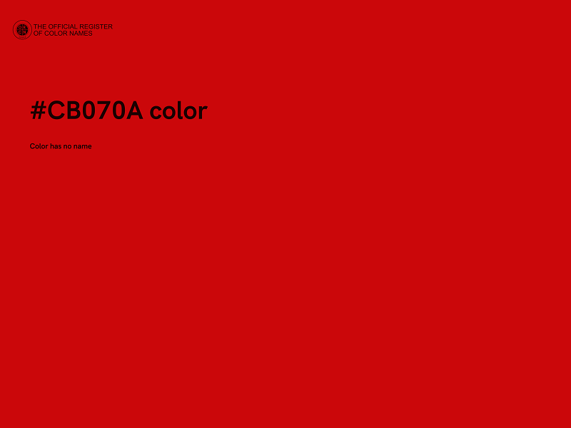 #CB070A color image