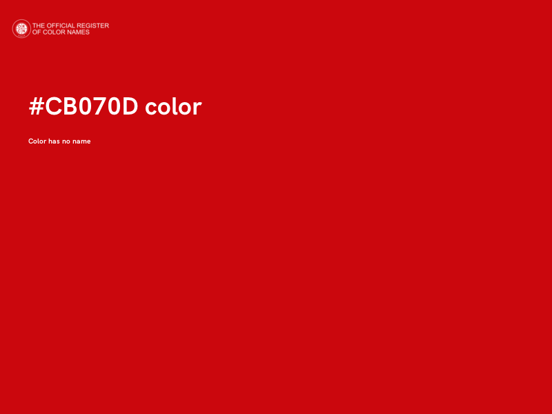#CB070D color image