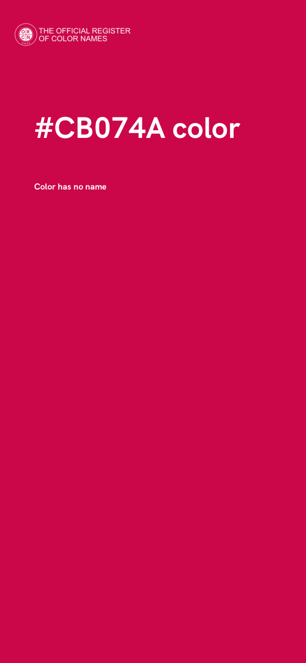 #CB074A color image