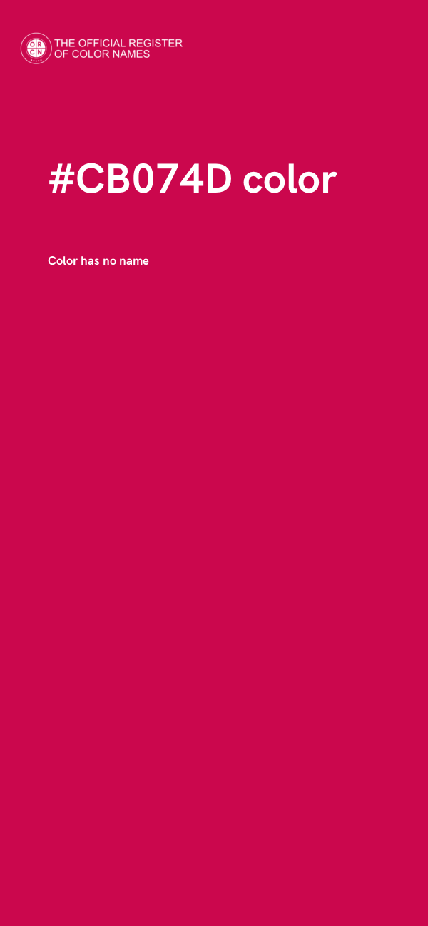 #CB074D color image
