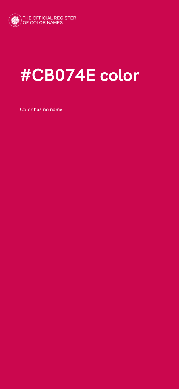 #CB074E color image