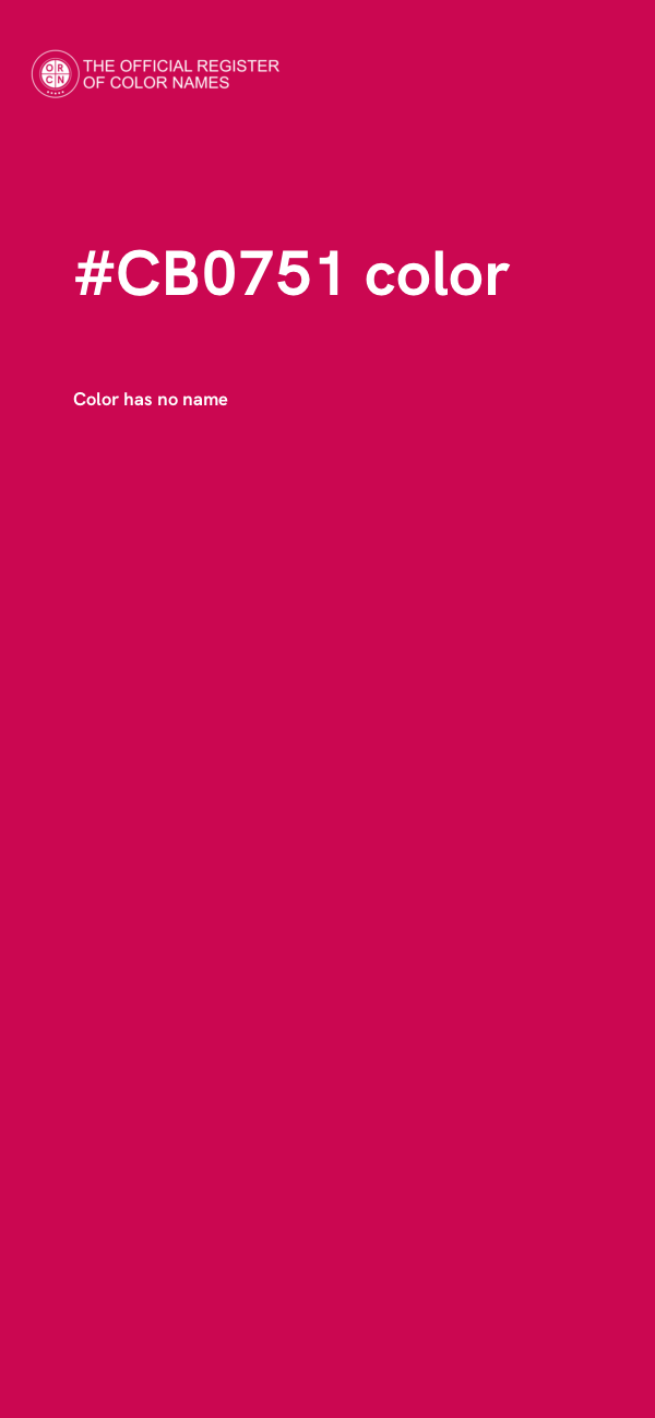 #CB0751 color image