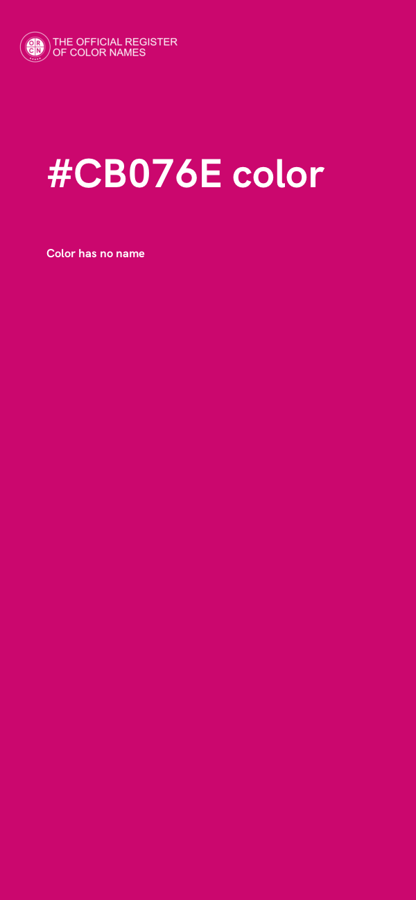 #CB076E color image