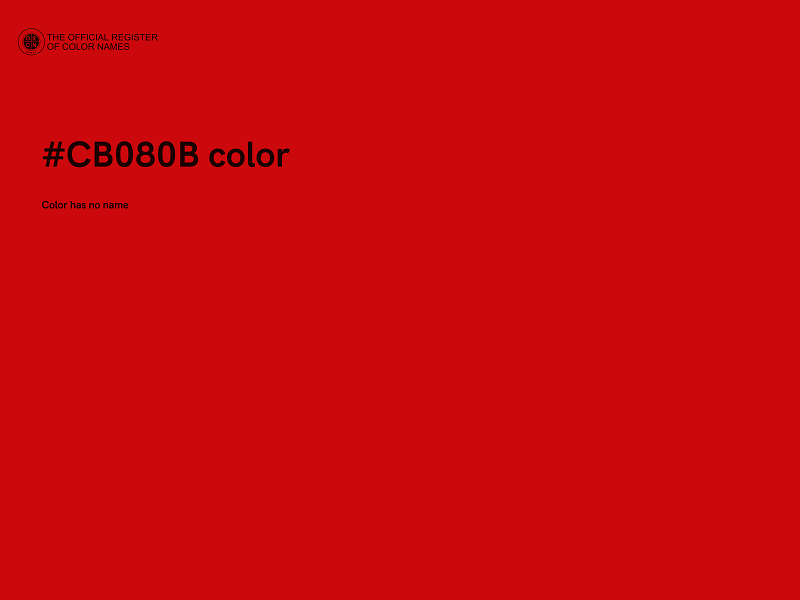 #CB080B color image