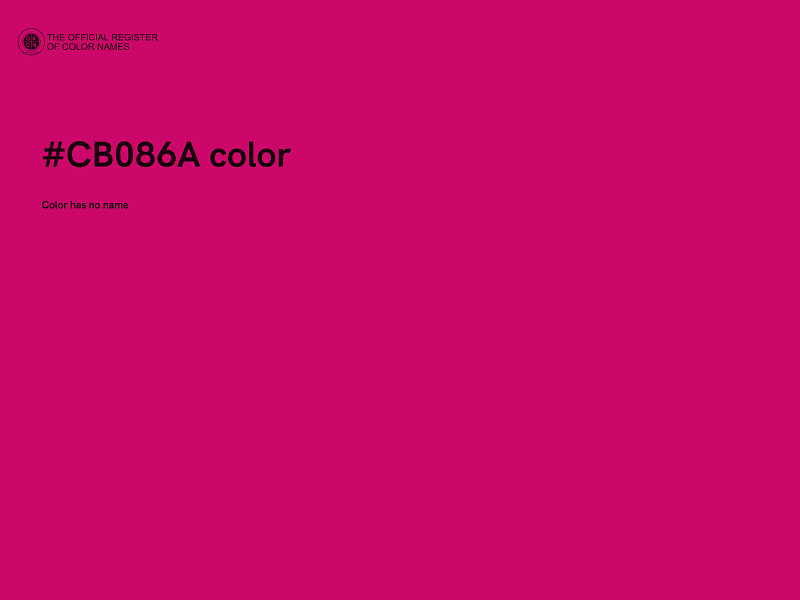 #CB086A color image