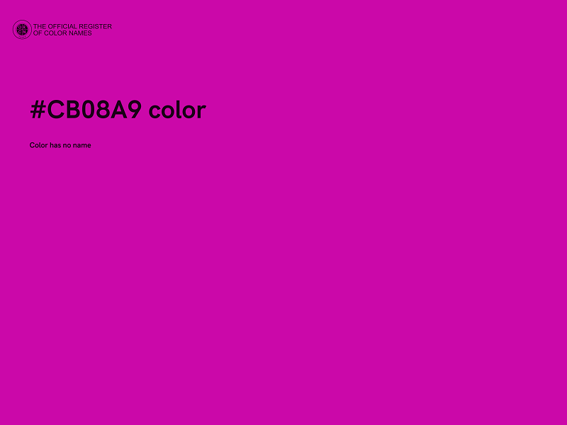 #CB08A9 color image