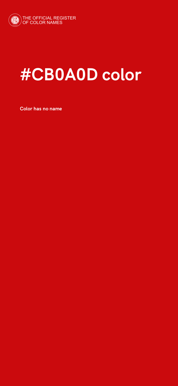 #CB0A0D color image