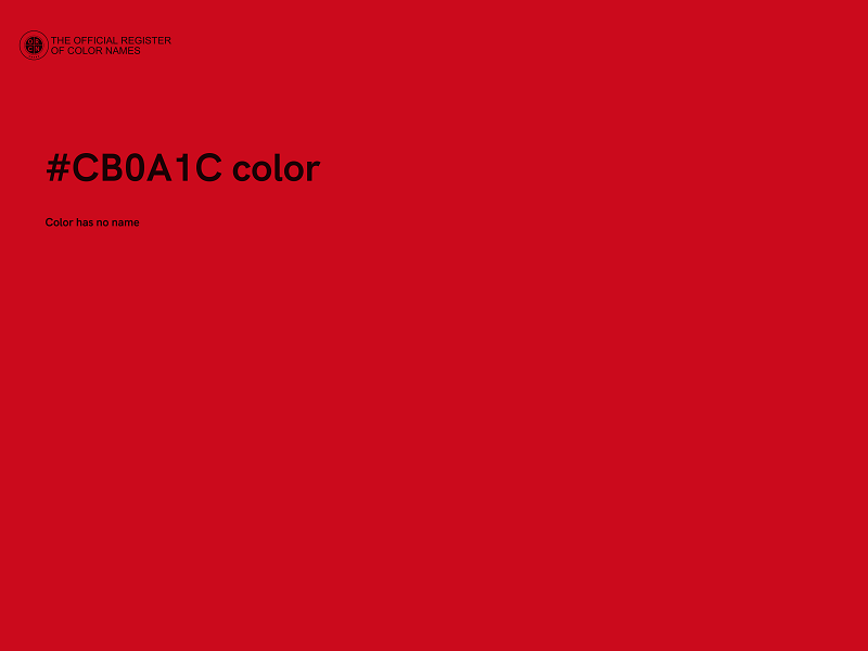 #CB0A1C color image