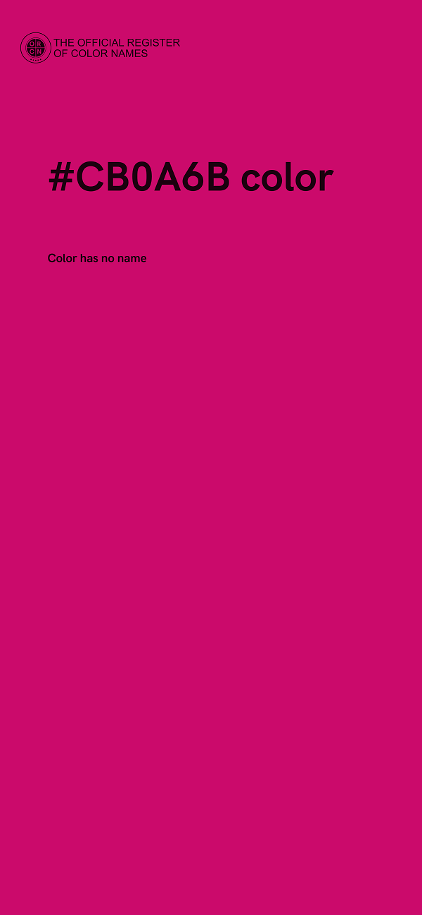 #CB0A6B color image