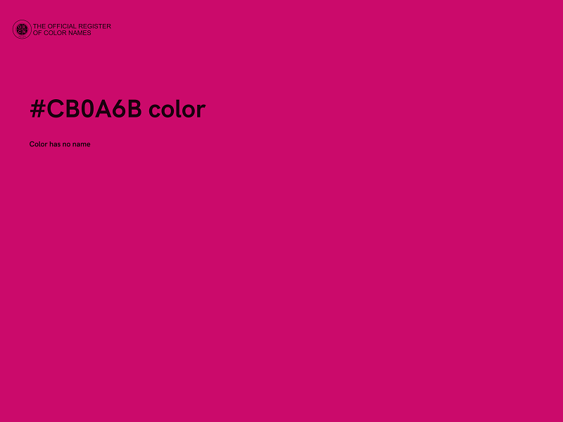 #CB0A6B color image