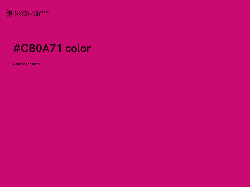 #CB0A71 color image