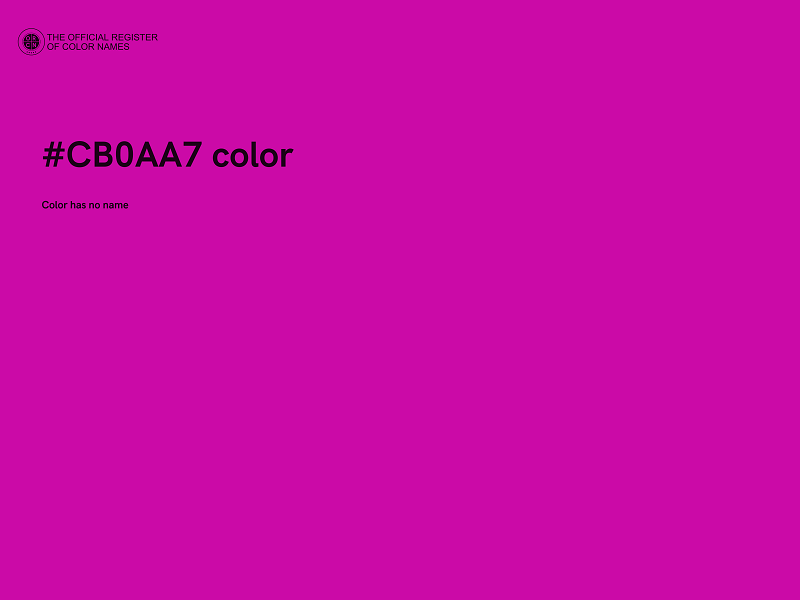 #CB0AA7 color image